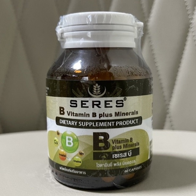 (วันหมดอายุ 8/7/25) SERES VITAMIN B PLUS MINERAL บรรจุ 60 แคปซูล วิตามิ ...