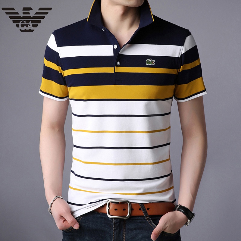 3 Colour 】 NEW Fashion Polo Shirt Men Cotton Lapel Collar T Shirt