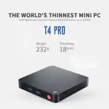 ภาพขนาดย่อของภาพหน้าปกสินค้าใหม่ T4 PRO มินิพีซี Mini PC 4GB + 64GB Intel Celeron N3350 Dual-Core Blth 2.4G/5G WIFI Dual HDMI รองรับ 4K จอแสดงผล Gigabit Internet Mini Computer จากร้าน Qonzo บน Lazada