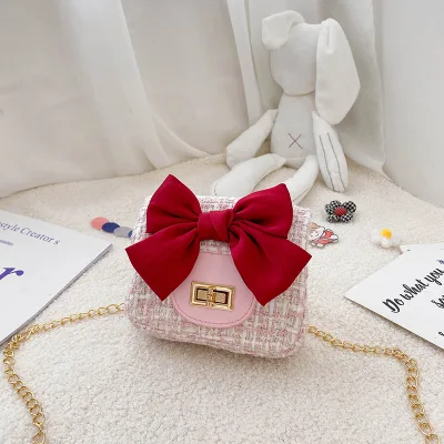 smartingbaby New Children 39;s Bag Girl Cute Bow Tie Accessories Bow Shoulder Bag Fashion Lady Sweet Wind Girl Crossbody Bag