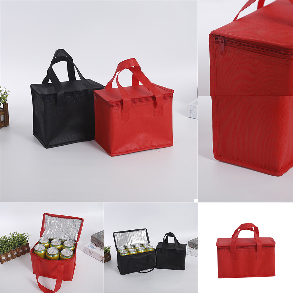 อาหารกลางวันแบบพกพากระเป๋าเก็บความเย็นพับปิกนิกฉนวนถุงใส่น้ำแข็งถุงอาหารทนความร้อนที่ใส่เครื่องดื่มฉนวนถุงอาหารการจัดส่ง Bag【Aolyhome Store】
