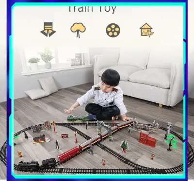 New battery powered forced train toys children toy, remote control children model train power vapor water RC simulation virtual real Control train baby