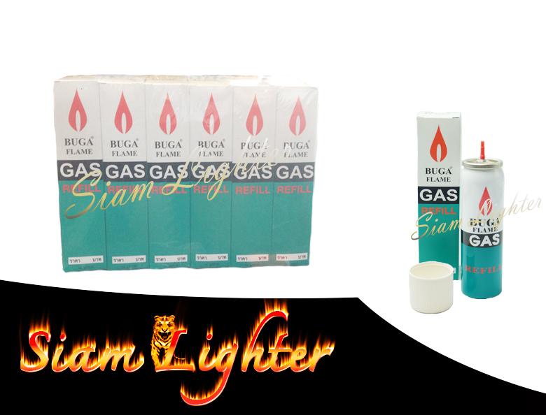 แก๊สกระป๋องBuga Flameเติมไฟแช็ค ขนาด 50 กรัม 1 แพ็ค 12 กระป๋อง