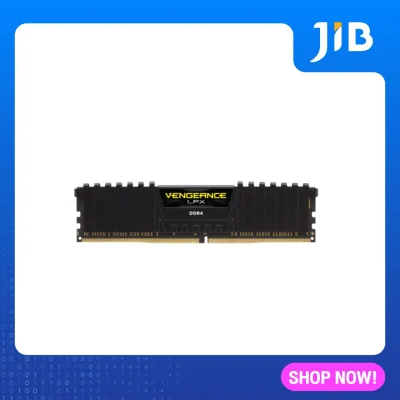 JIB 8GB (8GBx1) DDR4/2666 RAM PC (แรมพีซี) CORSAIR VENGEANCE LPX (BLACK) (CMK8GX4M1A2666C16)