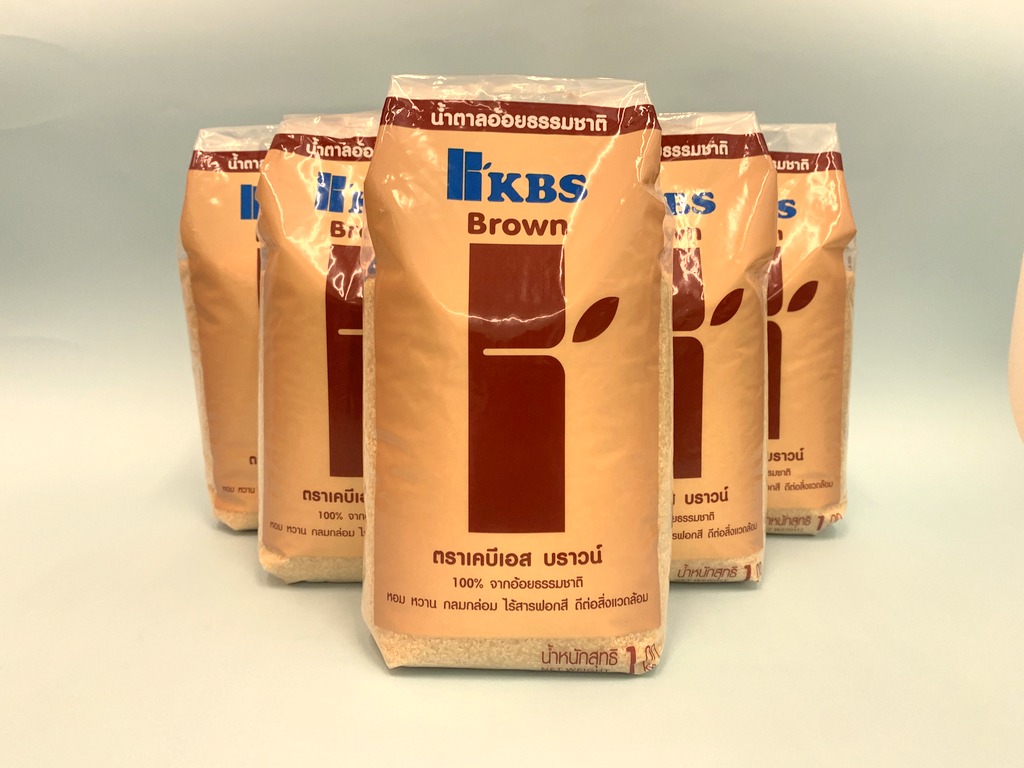 ##น้ำตาลไทยพรีเมี่ยม## น้ำตาลทรายแดงแท้ KBS 6 กก. Genuine KBS Natural Brown Sugar 6 kg.