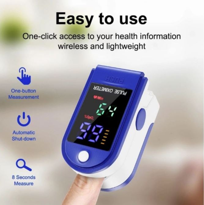 LK87 เครื่องวัดออกซิเจนปลายนิ้ว เครื่องวัดเลือดและชีพจร SpO2 Monitor ...
