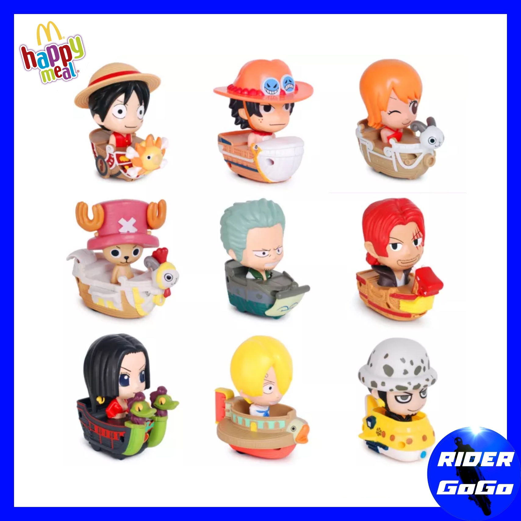 ของเล่นแมค Mcdonald Happy meal แฮปปี้มีล แมคโดนัลด์ วันพีช onepiece โมเดล ฟิกเกอร์ ของสะสม ขายยก