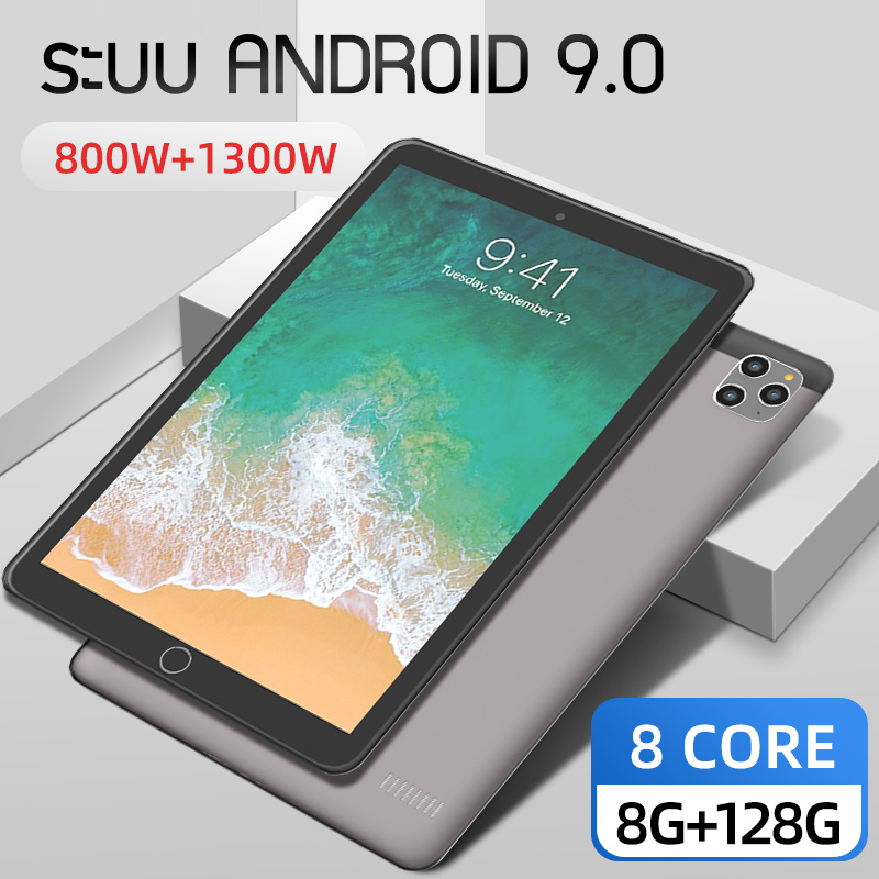 tablet, ระบบ Android , หน้าจอ HD ขนาดใหญ่,สองซิม 8G+128G, ประสิทธิภาพอันทรงพลัง /GPS+WIFI+ บลูทูธ+แอนดรอย9.0เเท๊ปเล็ต