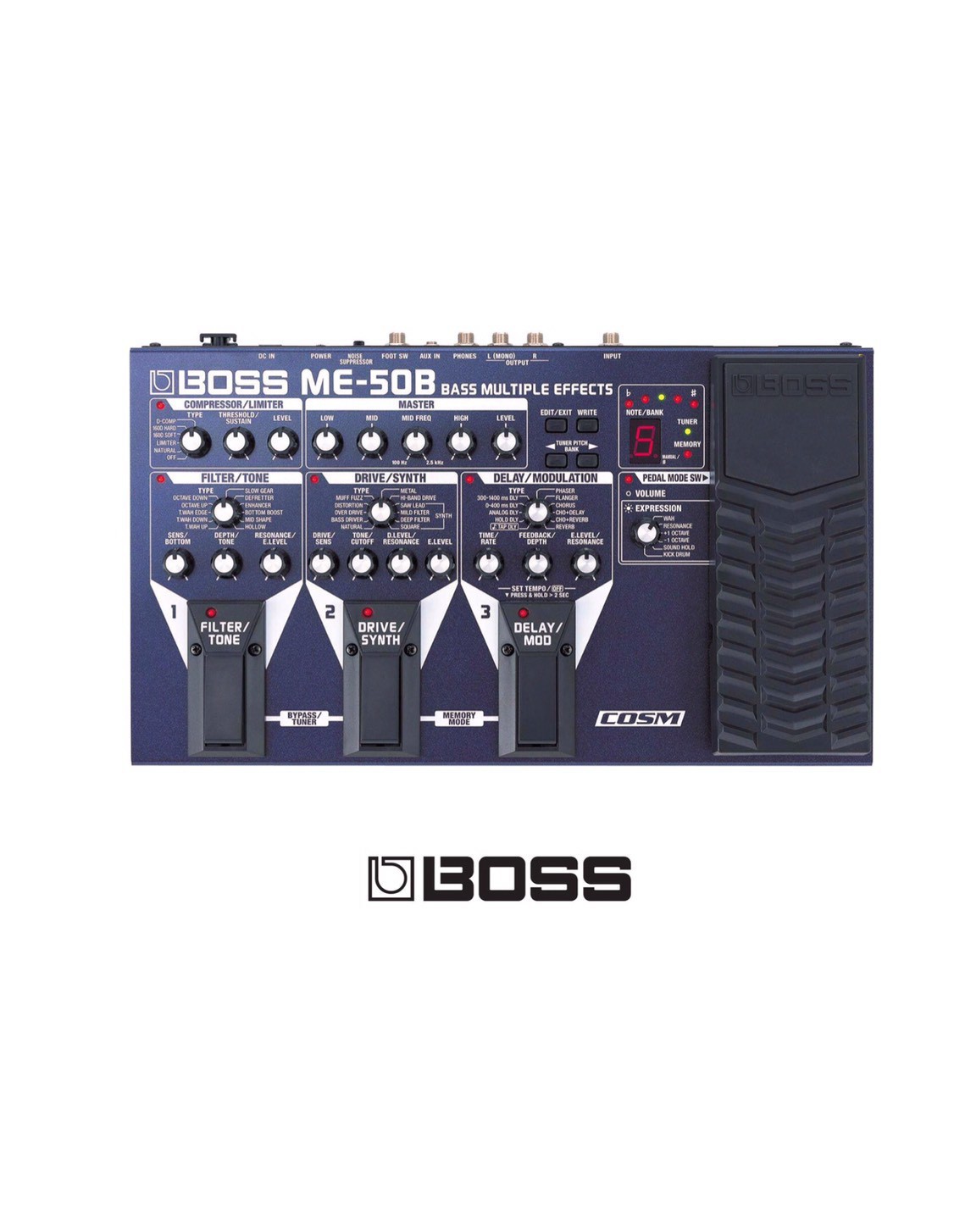 BOSS ME50B Bass Multi Effects มัลติเอฟเฟคกีตาร์เบส มี 3 ฟุตสวิทช์เสริม