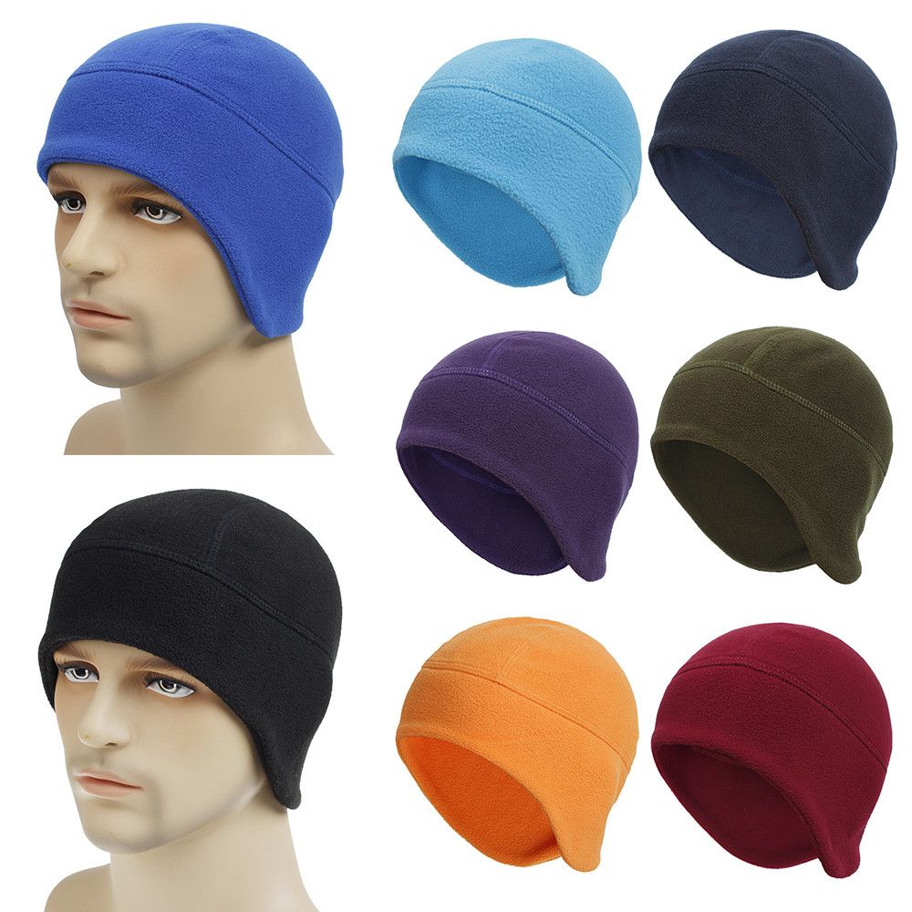 QENGJERNG2394 Outdoor Windproof Fishing Cycling Cap for Running, Skiing, Hiking Winter Warm Hats Skull Cap Beanie with Ear Cover Polar Fleece Beanie Hat