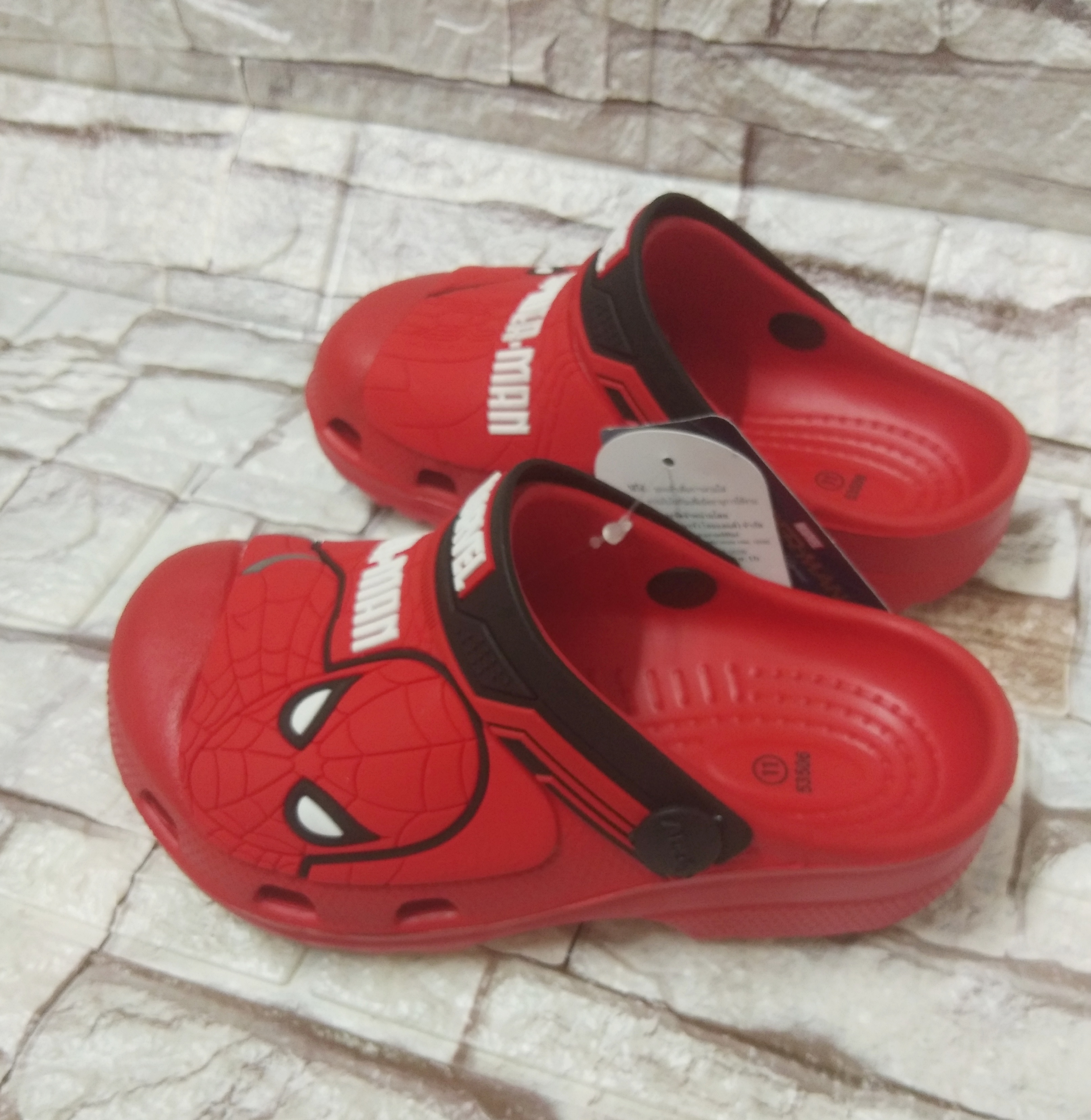 SCPPLaza รองเท้าเด็ก รองเท้าหัวโต ทรง crocs Adda Marvel Spiderman ลิขสิทธิ์แท้ 100% รุ่น 53506 ลดราคาพิเศษ ราคาดีเวอร์