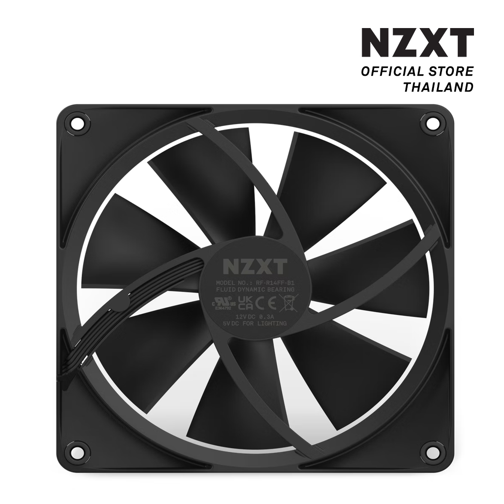 NZXT FAN RGB 140mm BLACK -Single - NZXT_OfficialStore - ThaiPick