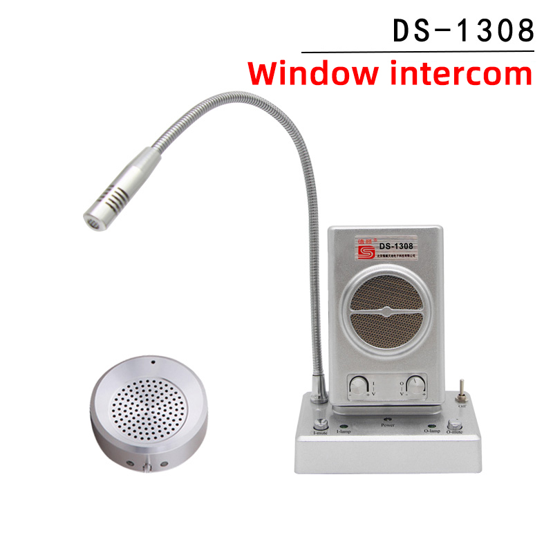 Window Microphone Window Speaker Intercom System Dual Way Anti Interference Bank Teller ...