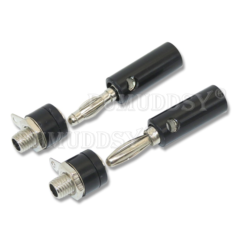 Đầu cắm bắp chuối/đèn lồng đầu màu đỏ và màu đen 4 mét 10 cái kiểm tra cắm solderless Side Stackable ổ cắm