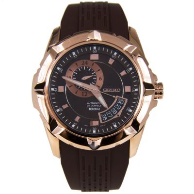 ดูภาพ Karnvera Shop Seiko Automatic Brown Dial Brown Rubber Mens Watch SSA230K1 เพิ่มเติม Karnvera Shop Seiko Automatic Brown Dial Brown Rubber Mens Watch SSA230K1