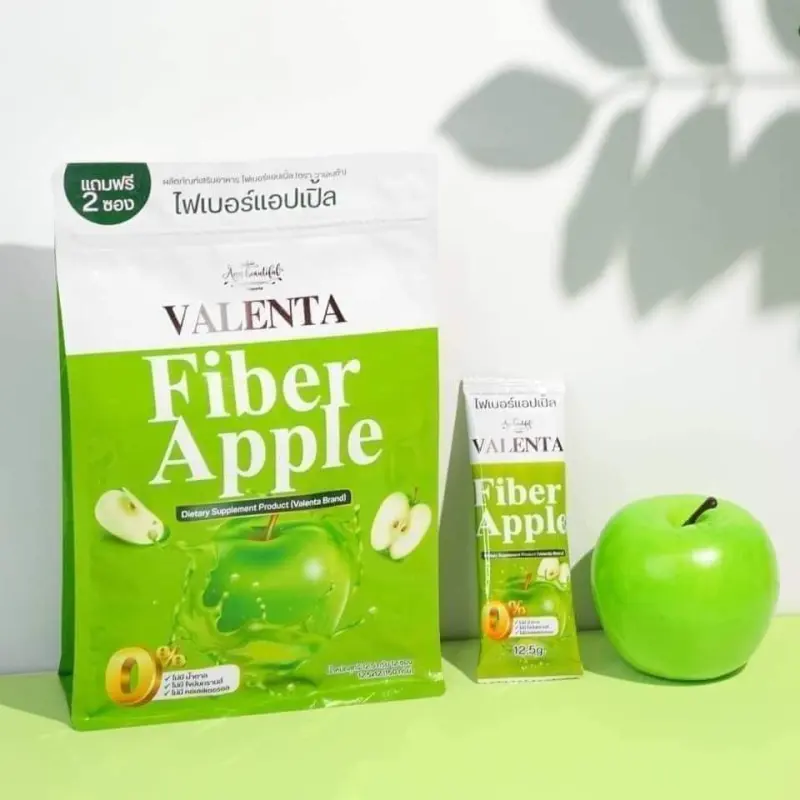 ภาพสินค้าValenta Vitta C วิตต้า-ซี Fiber Apple ไฟเบอร์แอปเปิ้ล (12 ซอง/ ถุง) (1 ถุง) จากร้าน ONYX 1620493767 บน Lazada ภาพที่ 3