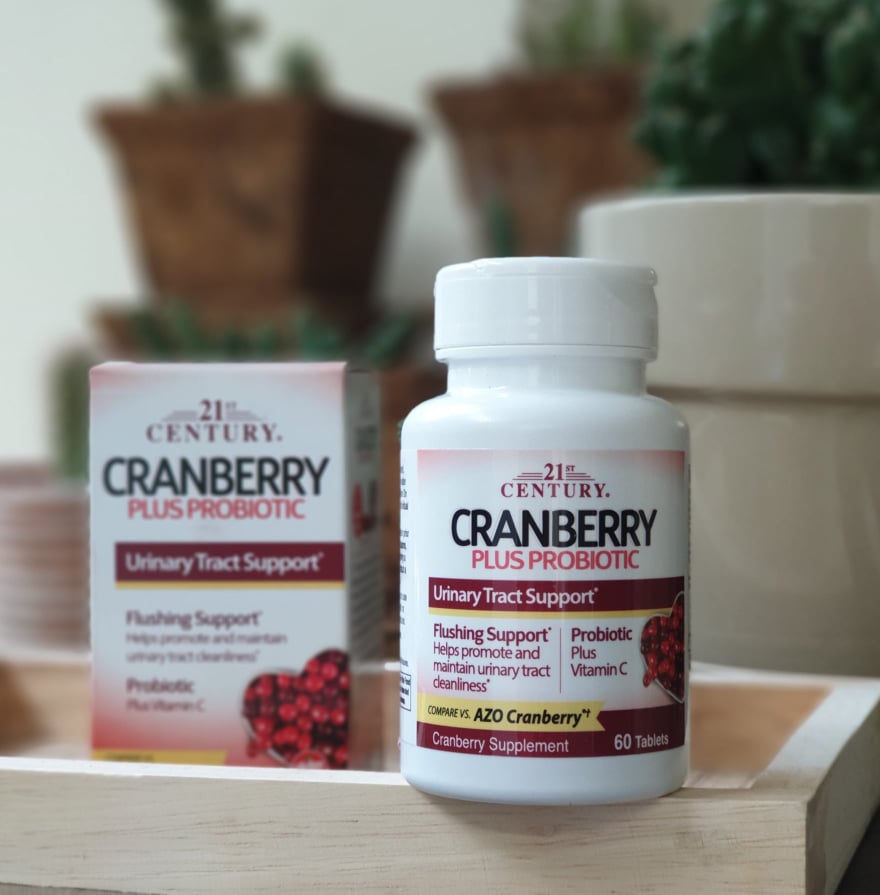 แคนเบอร์รี่&โพรไบโอติก 21st century ,Cranberry plus Probiotic 60 Tablets