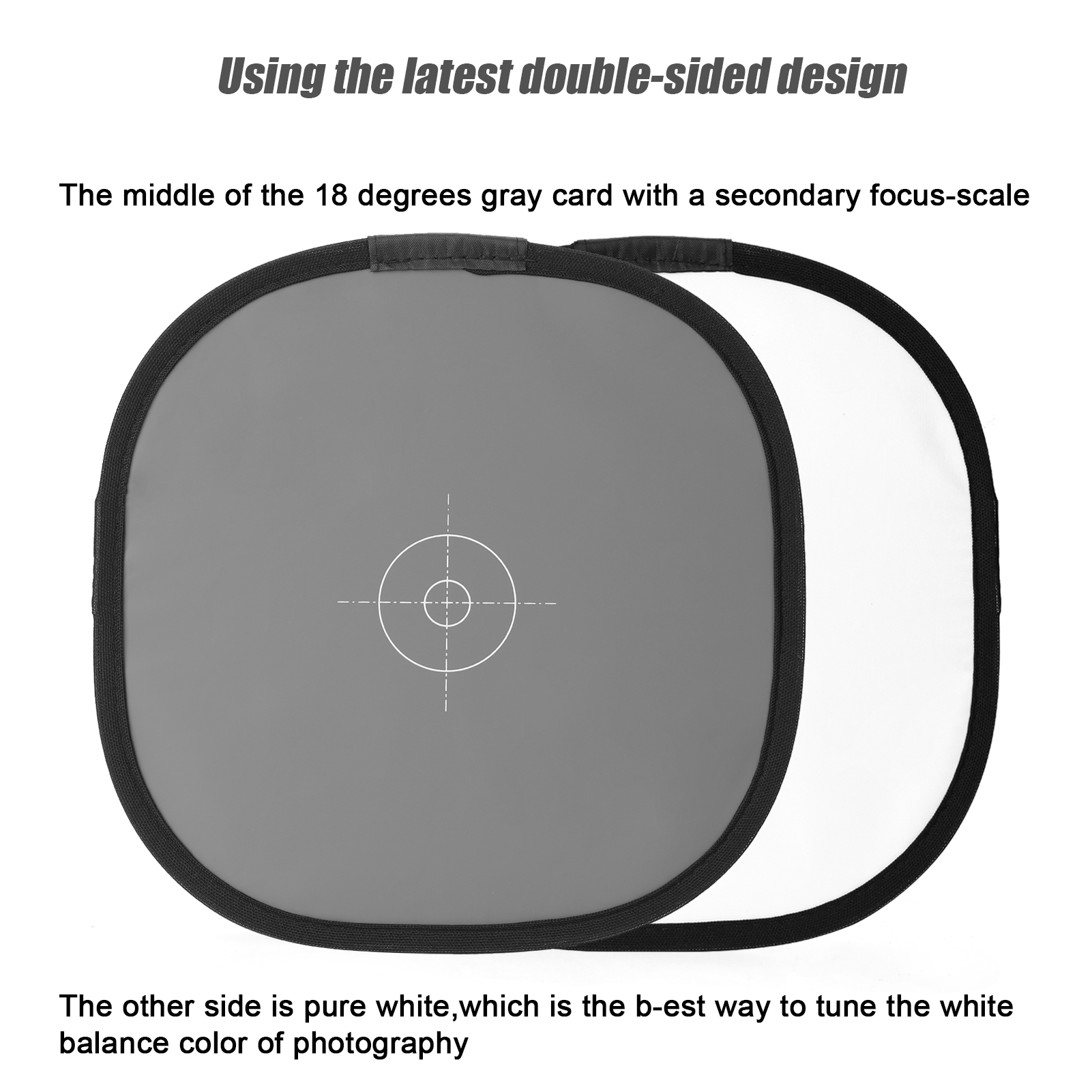 300mm Portable Photography Reflector Gray and White Balance Card