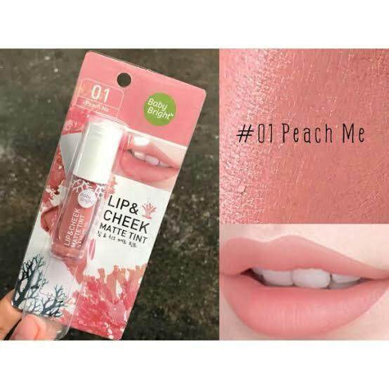 Baby Bright Lip & Cheek Matte Tint#01 peach meant