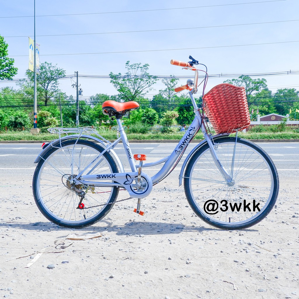 (กรอกโค้ดลดอีก ) ส่งเป็นคัน จักรยานแม่บ้าน มีเกียร์ 7สปีด OSAKA รุ่น Rhino XT 24-26นิ้ว สไตล์ญี่ปุ่นวินเทจ