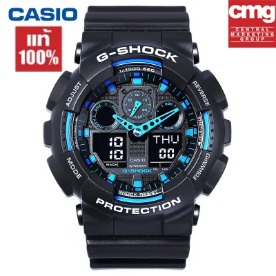 Casio G-shock แท้100% รุ่น GA-100-1A2 นาฬิกาข้อมือชาย ของแท้💯%จัดส่งพร้อมกล่องคู่มือใบประกันศูนย์CMG 1ปี💯% กันน้ำ 100%