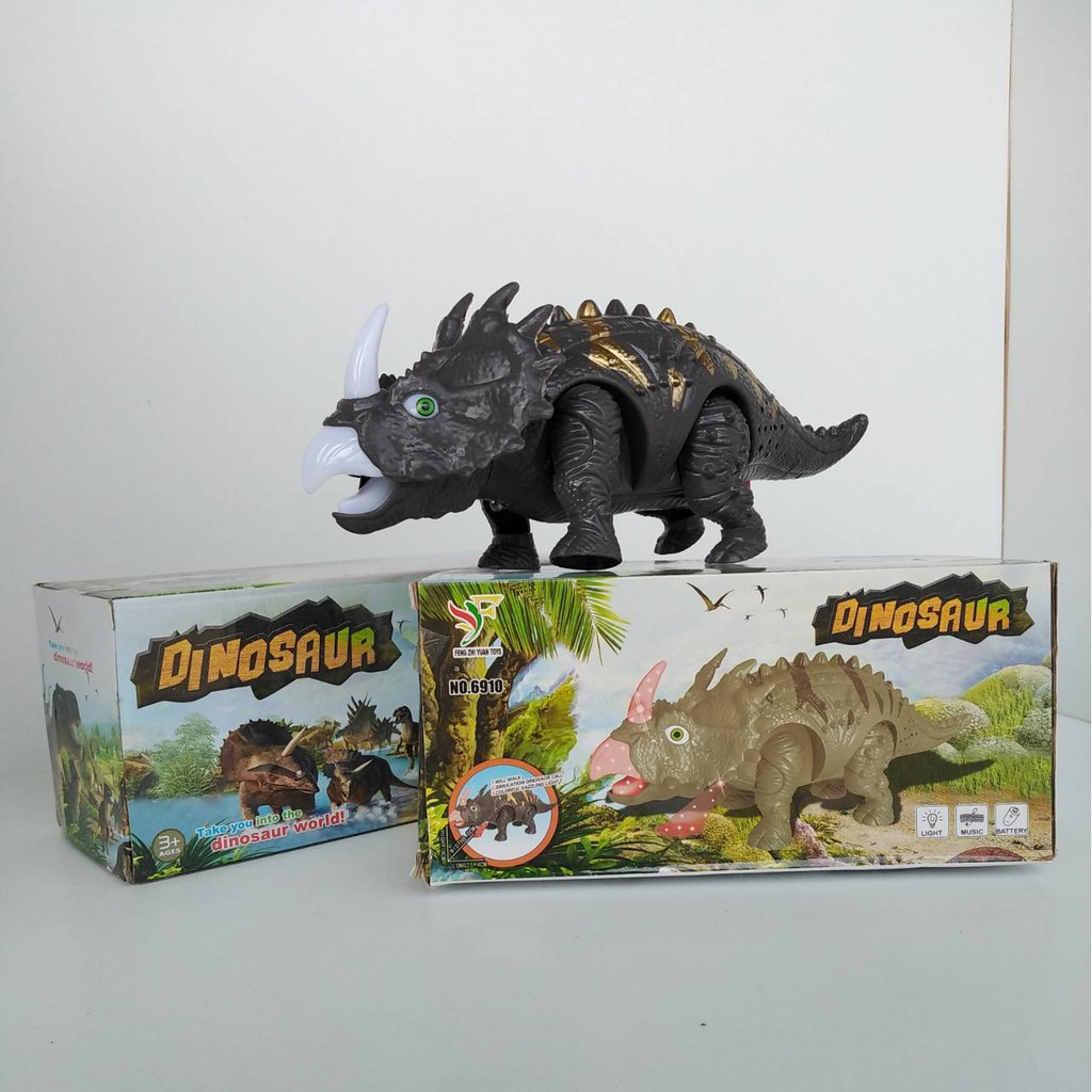 ของเล่นเด็ก ไดโนเสาร์  มี 2 สีเดินได้ มีเสียง มีไฟ -10 (ขายราคาส่ง)