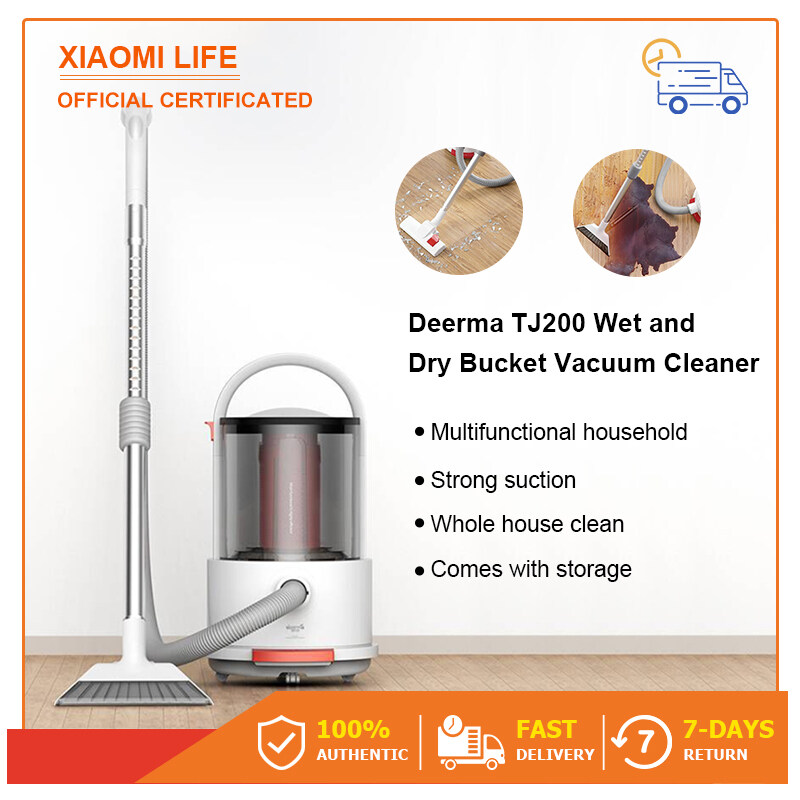 Deerma TJ200 Wet and Dry Bucket Vacuum Cleaner เครื่องถูพื้น เครื่องดูดฝุ่น 2in1  เครื่องทำความสะอาดพื้น เครื่องดูดฝุ่นดูดน้ำแบบมัลติฟังก์ชั่น