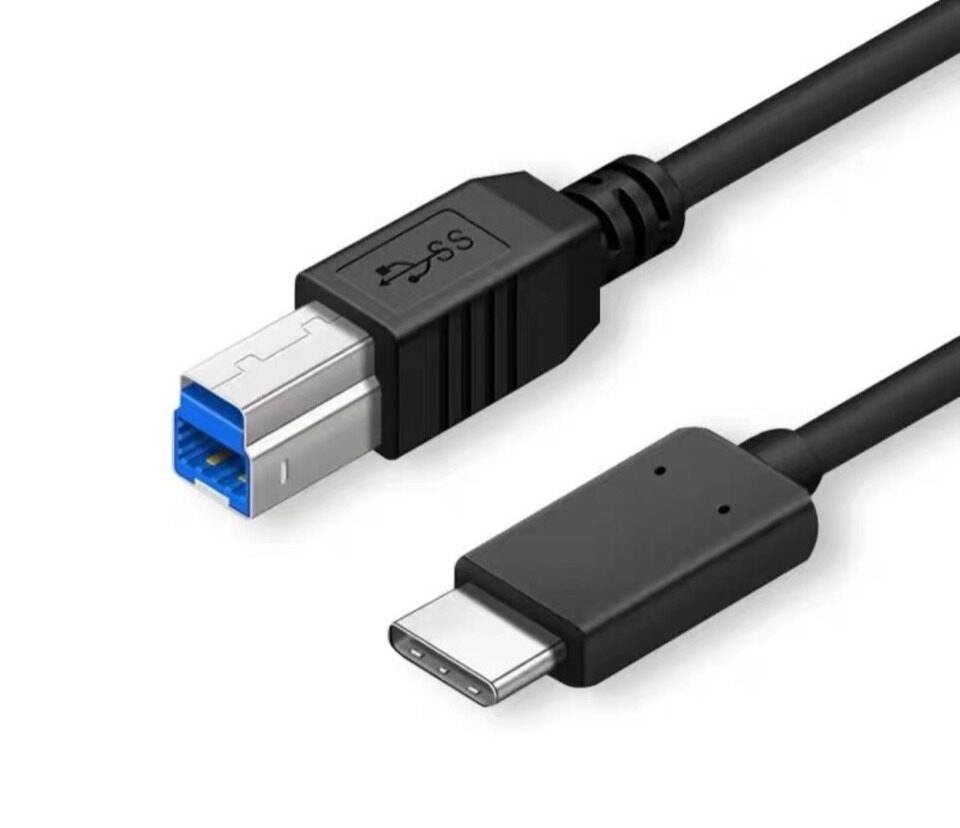 สายเคเบิลเครื่องพิมพ์ Printer Cable USB C to USB Type B 2.0 Cable for New MacBook Pro HP Canon Brother Epson Dell Samsun