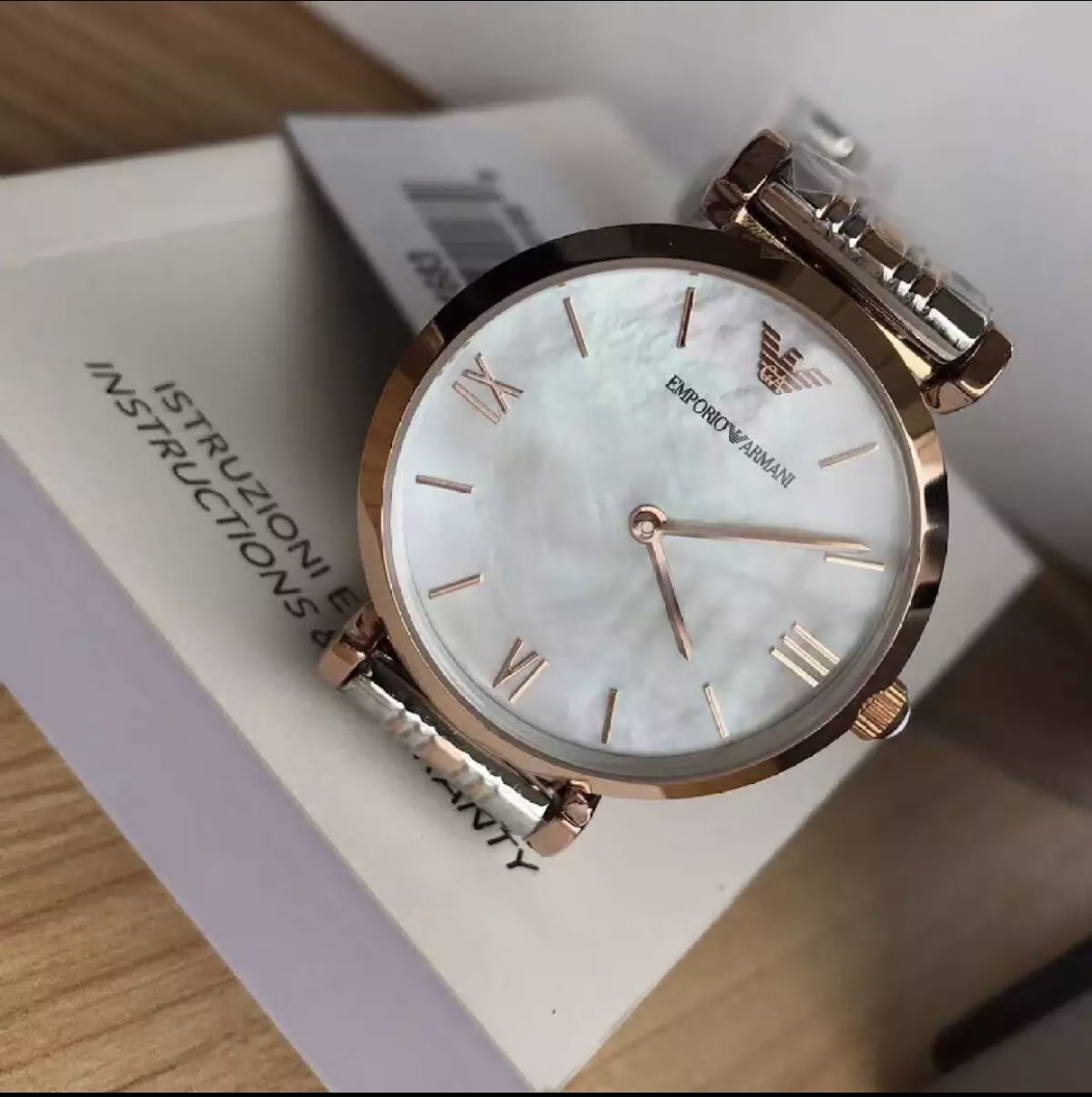 Emporio Armani นาฬิกาข้อมือผู้หญิง สายเซรามิก รุ่น AR1426 - Pearl White ...