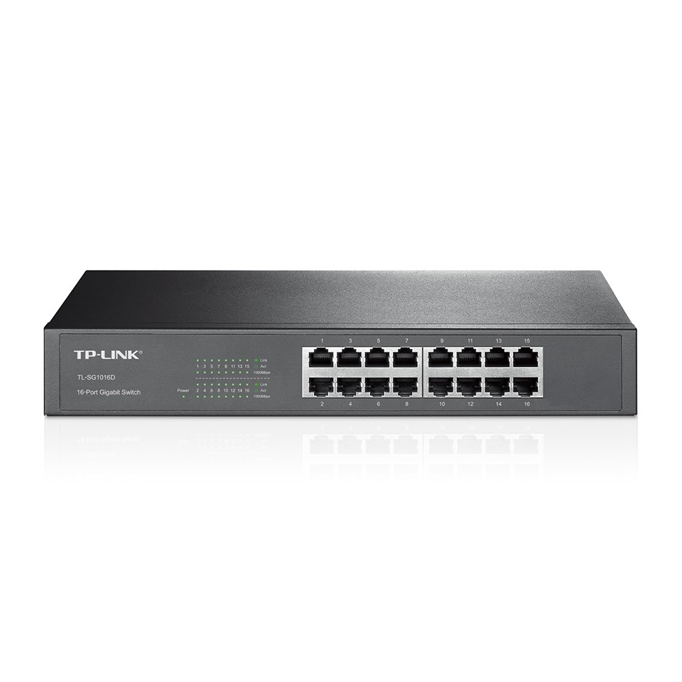 gigabit switching hub tp-link (tl-sg1016d) 16 port (11'')