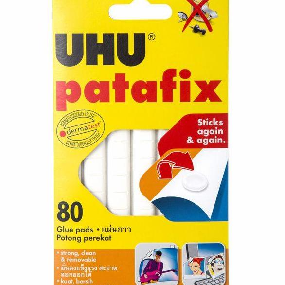 UHU patafix Glue pads (sticky/adhesive putty) กาวดินน้ำมัน  80 ชิ้น