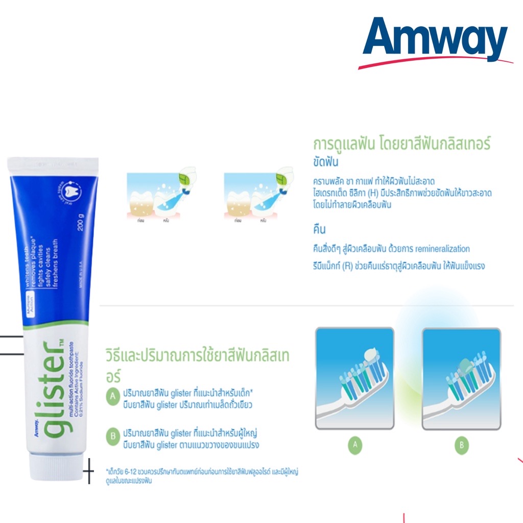 SALE????พร้อมส่ง Amway GLISTER(200g) Multi-Action Fluoride Toothpaste ...