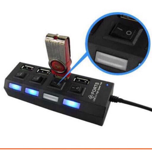 SALE DF USB HUB 24 4 Port Switch Hi-Speed ON/OFF #คำค้นหาเพิ่มเติม HDMI Switch Adapter Network HDMI สายสัญญาณ