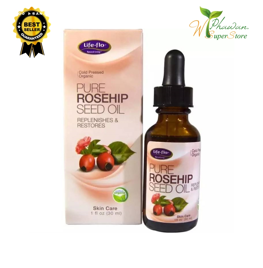 Skin Care : Life Flo ออยล์บำรุงผิว Health Pure Rosehip Seed Oil ปริมาณ 30 ml. (สินค้านำเข้าจาก USA ขายดีตลอดกาล)
