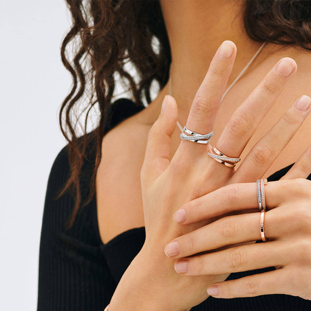 ของแท้ 100 Pandora Rose ring แหวนรูปหัวใจ โลโก้ดอกกุหลาบ189482C01 ...