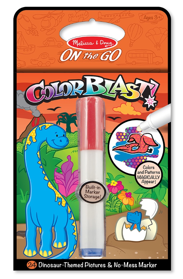 Melissa & Doug รุ่น 5357 สมุดระบายสี ชุดไดโนเสาร์ ฝึกให้เด็กมีความสนใจในศิลปะ รูปร่าง Color Blast – Dinosaurs จาก USA ของเล่นเด็กอย่างดี ปลอดภัย