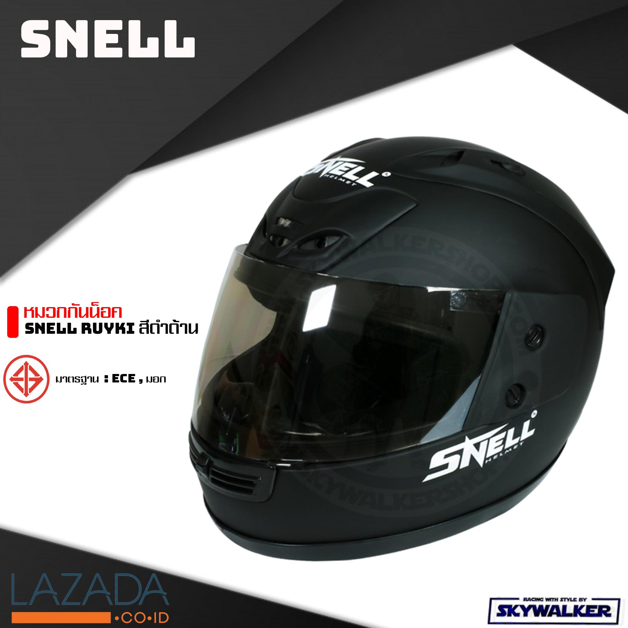 หมวกกันน็อค Snell Ruyki สีดำด้าน #โปรโมชั่น