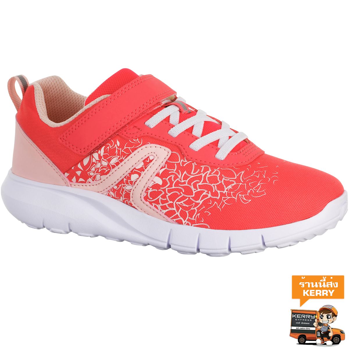 รองเท้าเด็กสำหรับใส่เดินรุ่น Soft 140 (สีชมพู/ส้ม Coral) รองเท้าผ้าใบ เดินออกกำลัง