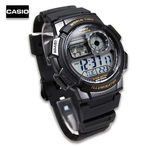 Velashop  นาฬิกาผู้ชาย Casio ระบบดิจิตอล รุ่น AE-1000W-1AVDF AE-1000W-1A AE-1000W- สีดำ