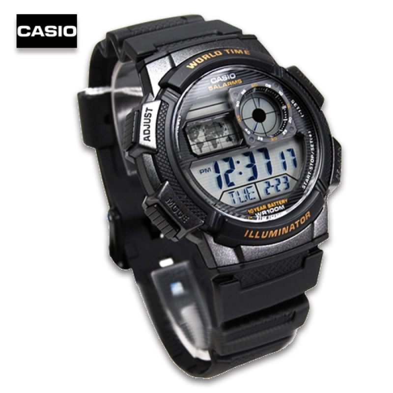 ภาพหน้าปกสินค้าVelashop นาฬิกาผู้ชายคาซิโอ Casio Digital ระบบดิจิตอล รุ่น AE-1000W-1AVDF, AE-1000W-1A, AE-1000W- สีดำ