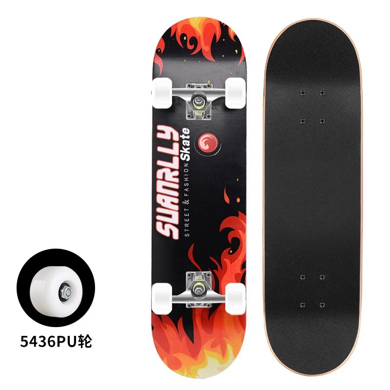 สเก็ตบอร์ด Skateboards เมเปิ้ลเกรดเอ ทนทานไม่แตกง่าย สเก็ตบอร์ดแฟชั่น