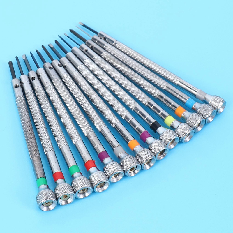 Watch Chain Screwdriver 0.6Mm-2.0Mm 13Pcs New Watchmakers Screwdrivers Set Watch Glasses Flat ...