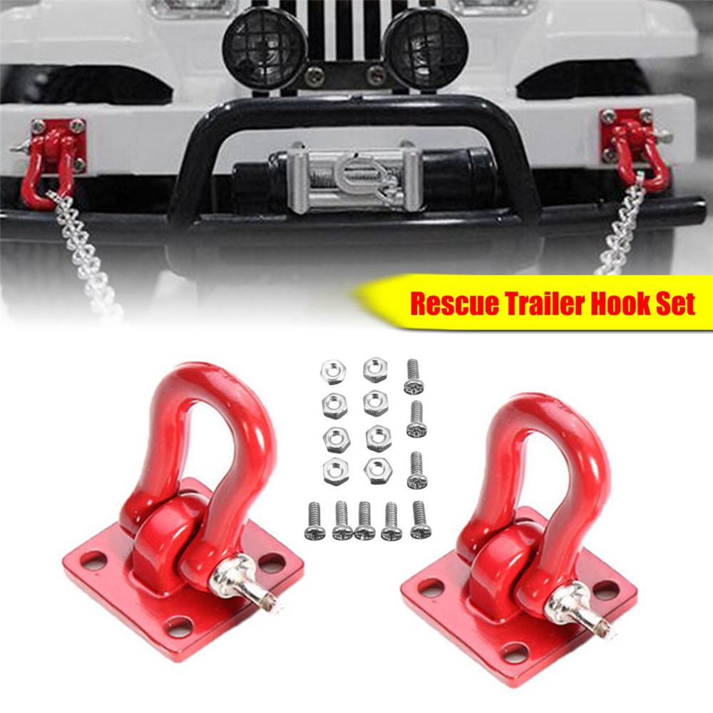 HobbyLane_1 Pair Metal Trailer Hook Shackles Buckle for WPL/D90 RC Car