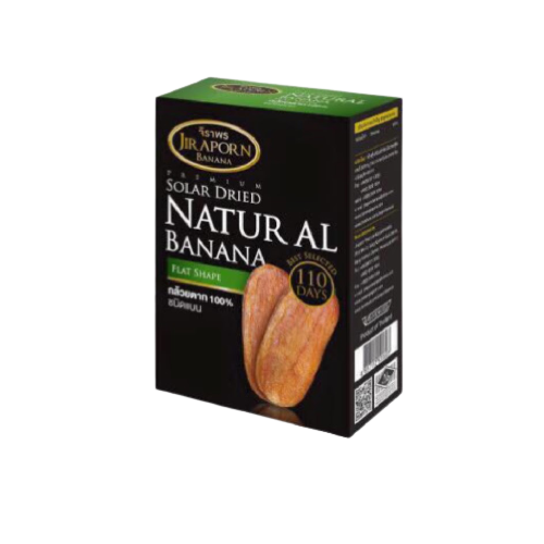 กล้วยตากธรรมชาติ ตราจิราพร ชนิดแบน (กล่องใหญ่) น้ำหนัก 450 กรัม