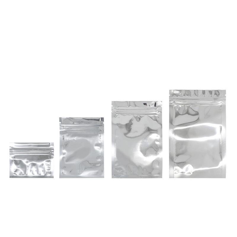 100 Pcs Silver Antistatic Zip Lock Plastic Bags Keep Aroma,Air