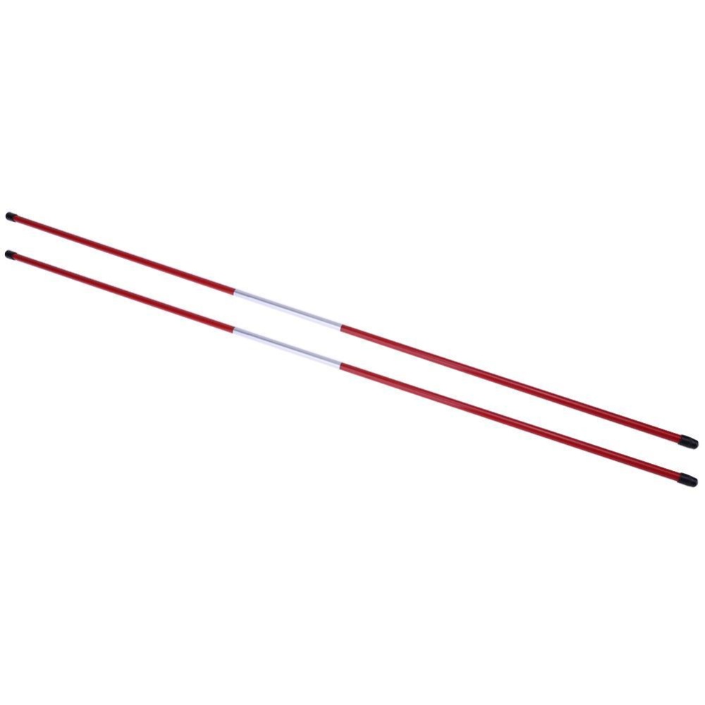 [Cheerfulhigh] 2pcs Golf Alignment Sticks Swing Tour Trainer Rod Ball Striking Aid(Red) - intl