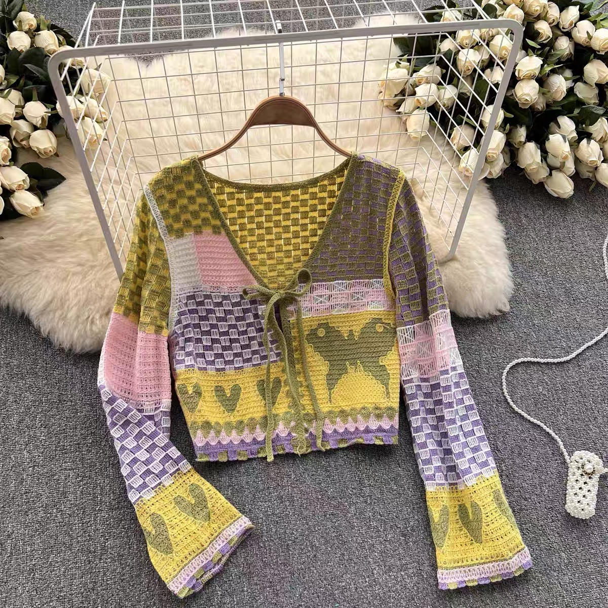 𝙁.𝙔 𝙨𝙩𝙪𝙙𝙞𝙤𝙨 🌸(พร้อมส่ง‼️)🌸NO.223 เสื้อสเวตเตอร์ไหมพรม คาร์ดิแกน แขนยาว ...