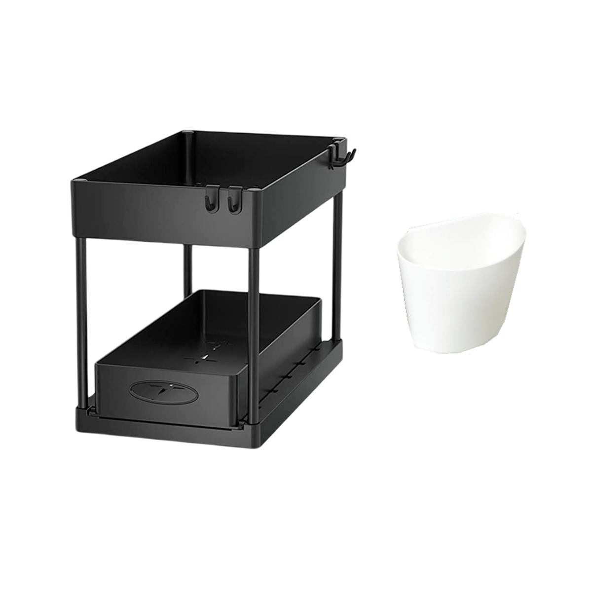 2 Tier Sliding Organizer Drawer Under Sink Organizers and