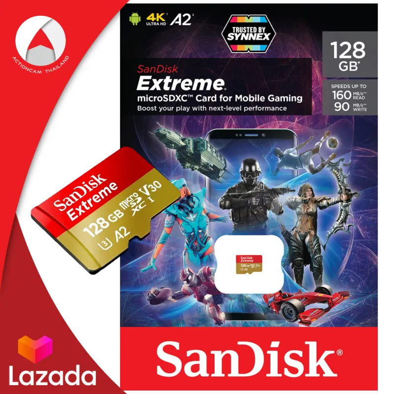 ภาพสินค้าSanDisk Micro Sd Card Extreme 128GB SDXC อ่าน190Mb/S เขียน 90Mb/S (SDSQXAA-128G-GN6GN_1) ไมโครเอสดีการ์ด แซนดิส โดย Synnex จากร้าน Actioncam Thailand บน Lazada ภาพที่ 1