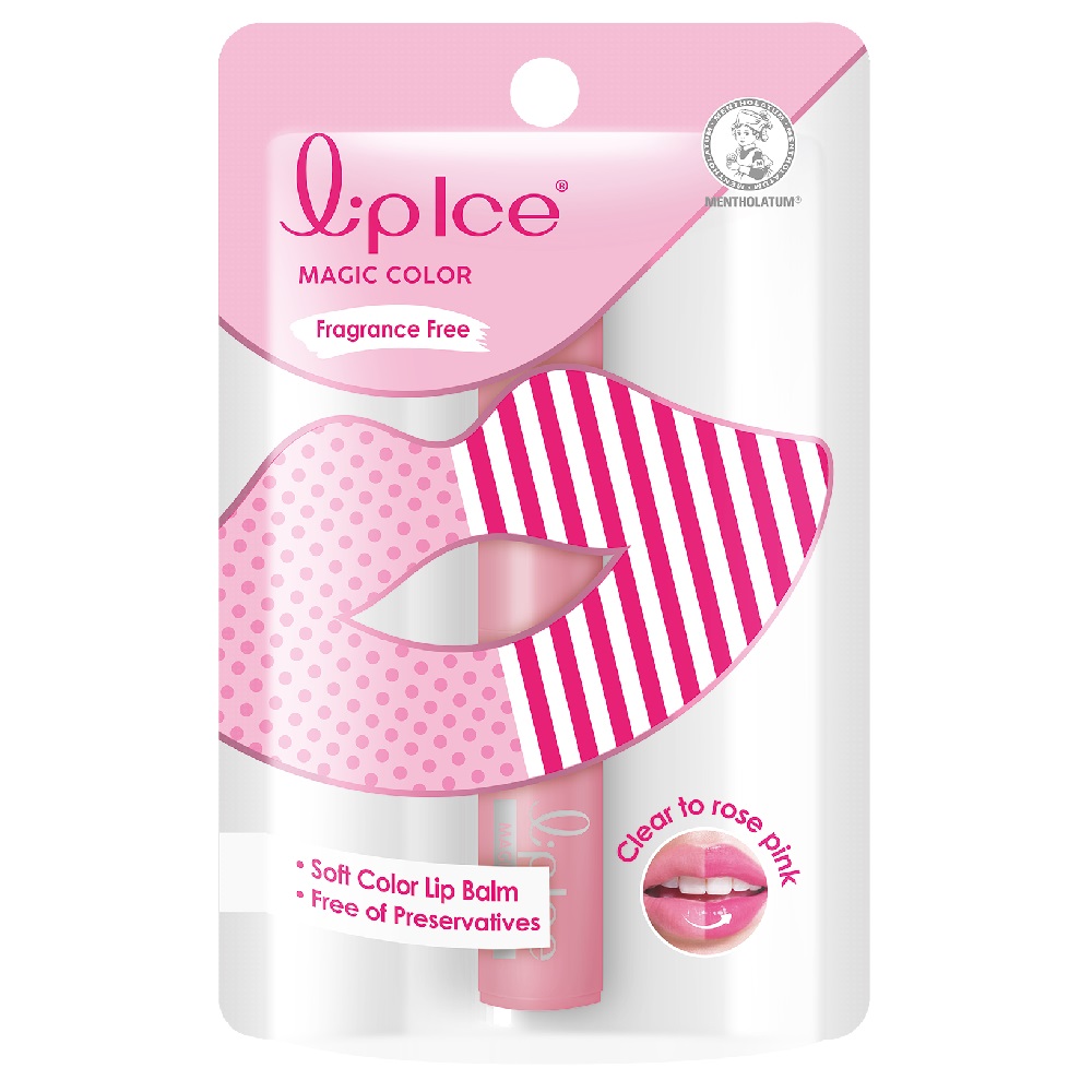 Mentholatum Lip Ice Magic Color Crystal Pink 2G เมนโทลาทั่ม ลิป ไอซ์ เม